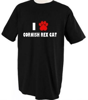 CORNISH REX CAT CATS LOVE PET PAW T SHIRT TEE SHIRT