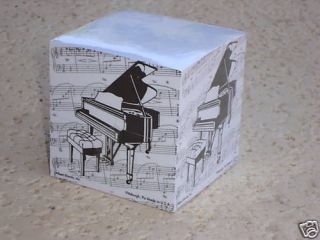 Grand Piano Square Memo Cube 3 x 3 Fur Elise Music Score Great Gift