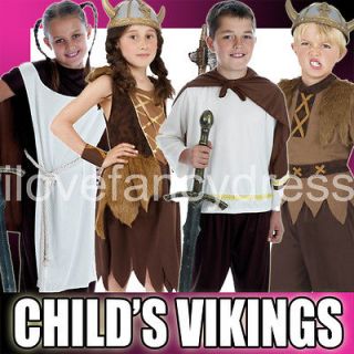 VIKING COSTUME CHILDS SCHOOL CURRICULUM MEDIEVAL FANCY DRESS BOYS
