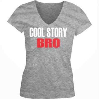 Cool Story Bro Junior Girls V neck T shirt Jersey Shore Guido Meathead