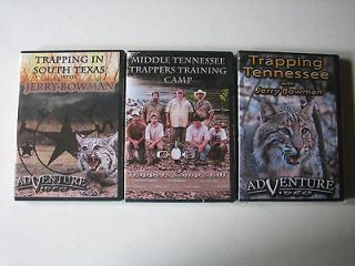 SOUTH TEXAS TENNESSEE TRAP CAMP DVD LOT COYOTE OTTER BOBCAT FUR BEAVER
