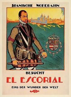 1933 El Escorial Conquistador Armor Branez Mini Poster   ORIGINAL
