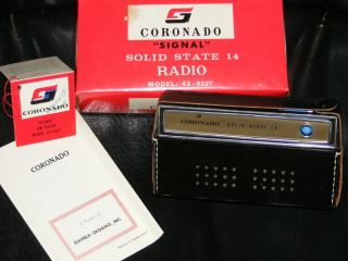 Vintage Coronado SIGNAL Handheld AM Radio 43 5227 Solid State 14