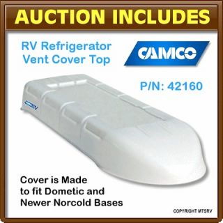 RV Replacement Refrigerator Vent Cover   WHITE   Fits Dometic or