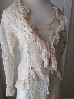 WESTERN MARRIKA NAKK COWGIRLS WEDDING Dress & Jacket 4 12 Sheer