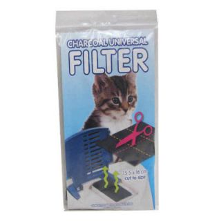 Replacement universal filter for enclosed hooded cat litter tray