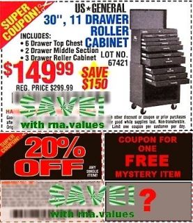 11 Drawer Rolling Tool Box Harbor Freight COUPON chest roller cabinet