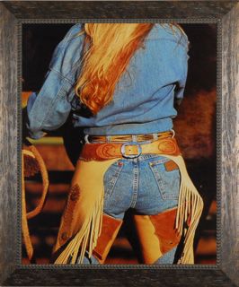 Cowgirl in Chaps David Stoecklein Western Framed Picture Poster Print