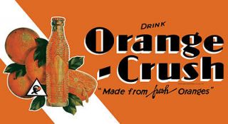 Nostalgic Favorite Orange Crush Soda Tin Wall Art Advertising Sign~NEW