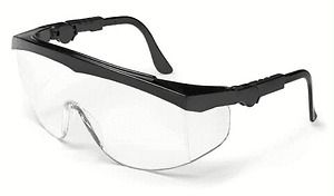 Crews Tomahawk Safety Glasses With Black Frame and Clear Lens