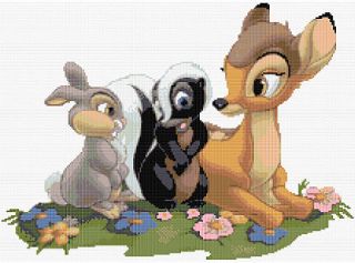 Bambi & Friends Counted Cross Stitch Kit