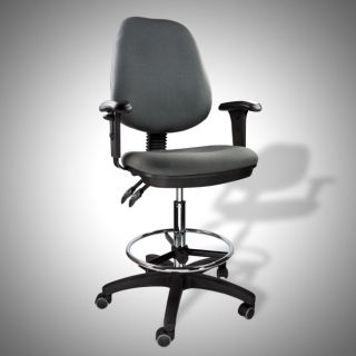 Drafting Chair Stool Office Grey Adjustable Armrest Art Footrest
