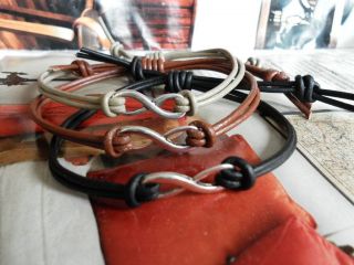 His and Hers Set 2 X LEATHER BRACELETS Choose Color Unisex Forever