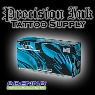 BOXES BLACK LATEX GLOVES ADENNA; tattoo supply piercing medical