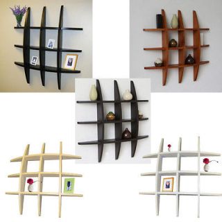 30 H Display Wall Shelf Globe Cross Cube Shelves w/ Multi Color