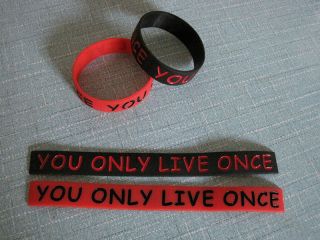 Only Live Once Drake Wayne Young Money YMCMB Rap Silicone Wrist Band