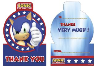 Sonic Thank You Cards Party SuppliesFancy Dress