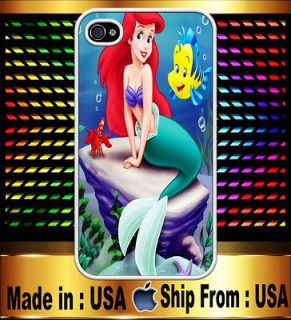 Little Mermaid Princes White iPhone 4 and 4S Case Cover Skin ATLM02