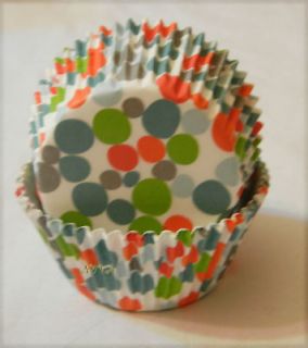 72ct Colorful Green Dot Cupcake liners baking Paper Cup