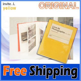 Invite.L] Yellow New White Large Photo Album   3x5 4x6 5x7 6x8 30