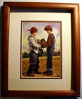 Talking It Over by Jim Daly Framed Matted MMS Baseball