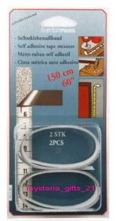 TAPE MEASURE*SELF ADHESIVE *IDEAL FOR CUTTING TABLE *SILVER