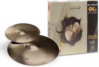 BRAND NEW STAGG MODEL EXA SET B8 BRONZE CYMBAL PACK FOR BEGINNERS