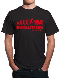 Evolution Welsh Rugby Funny Cymru Wales T Shirt All Sizes