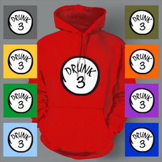 Drunk 3 DRINKING GAME COLLEGE THING 1 2 3 4 FUNNY Hoodie
