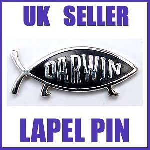 DARWIN FISH Lapel Pin BADGE emblem plaque symbol