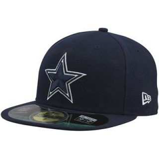 Dallas Cowboys New Era Fitted Hat Cap 59Fifty Authentic On Field Navy
