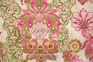 Victoria Albert Museum Garthwaite Damask Pink Cotton Fabric Yard