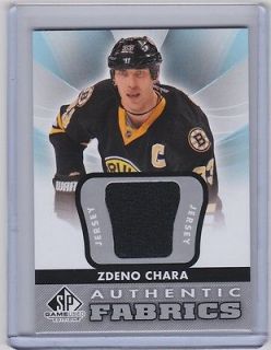2012 13 UPPER DECK SP GAME USED ZDENO CHARA UD AUTHENTIC FABRICS