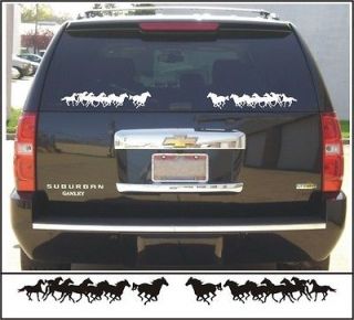 Decal kit SMALL RUNNING HORSE GROUP for horse truck & trailer BLACK