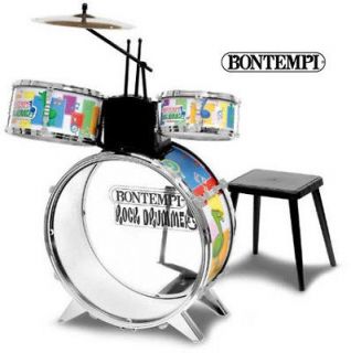 Bontempi 7 pc. Drum Set Kids Training Trainer Easy Assembly Made Italy