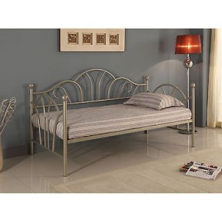 Youth Decorative Metal Steel Twin Daybed in White, Pink, or Metalic