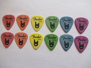 12 Fender Guitar Picks Plectrums Electric or Acoustic/ Choice Of