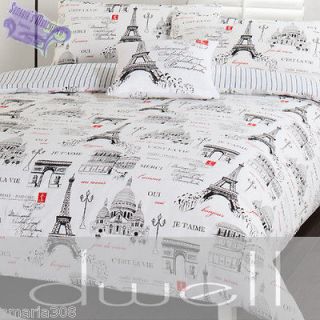 Bonjour Paris   Queen Size   6 Piece Bed in a Bag   Includes Filled