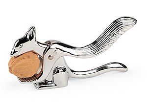 Squirrel Nutcracker Chrome Plated Metal Boxed New