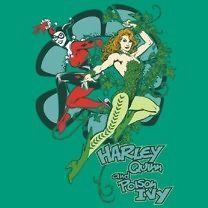 Harley Quinn & Poison Ivy DC Comics Villains Licensed Tee Shirt Sizes