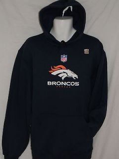 Denver Broncos Hoodie Mens sizes Reebok NFL Football Sweatshirt Navy