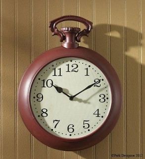 New Park Designs New Hope Red Pocket Watch Wall Clock 21 009