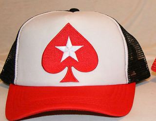 Poker Pokerstars Large Red Spade Cap Hat Full Tilt