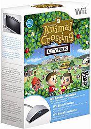 Animal Crossing City Folk & Wii Speak Microphone Video Game Bundle