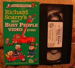 Richard Scarrys Best Busy People Video Ever VHS Educational Fun Good