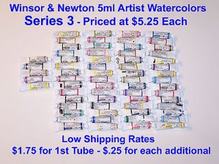 Winsor Newton 5ml Artist Watercolors   SERIES 3   ONLY $5.25