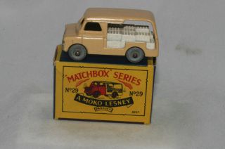 Matchbox #29A Bedford Milk Delivery Van, Metal Wheels, Nice w/ Type B