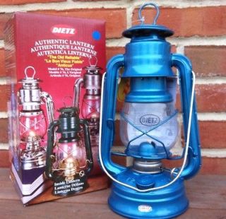 NEW DIETZ OIL LANTERN #76 Blue The Original Kerosene Lamp&Wick Metal