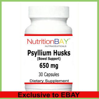 Psyllium Husks, Bowel Support, Helps Maintain Regularity, 650 mg, 30