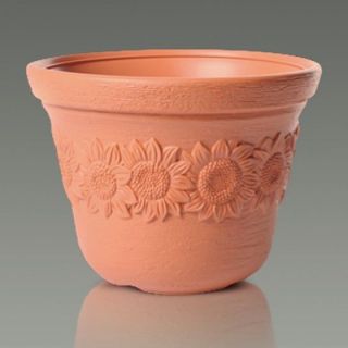 pot Sunny like ceramics, frost proof plastic flowerpot, 7 52 litre